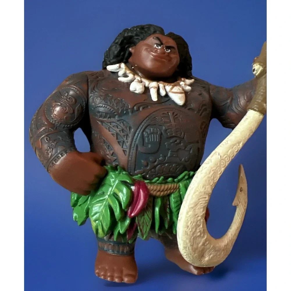 Disney Moana Maui Figure Fish Hook Tattoo Warrior Toy PVC 6-7